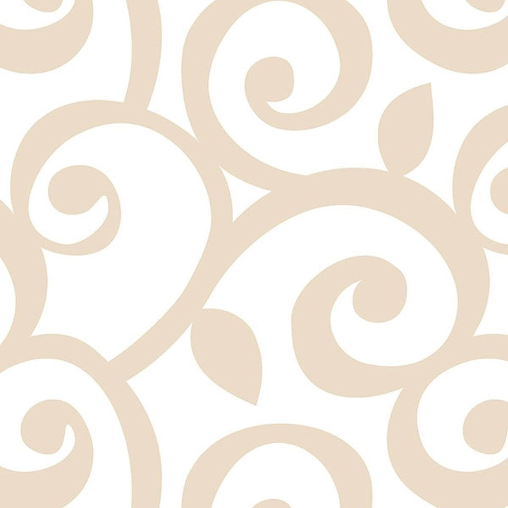 Shades, Damask Geometric Graphic White, Cream Wallpaper Sample