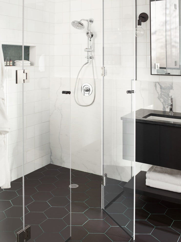 Moen Matte Black Shower Only, Chrome