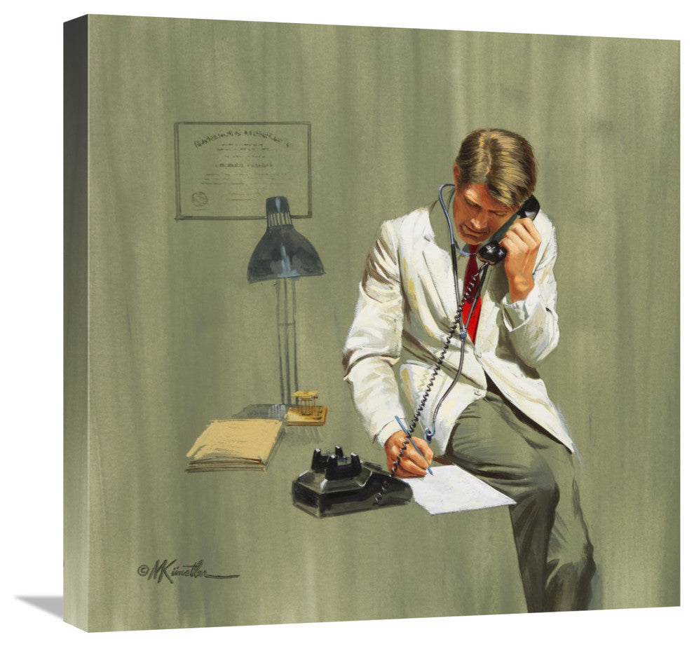 "The Two Faces of Dr. Collier" Stretched Canvas Giclee by Mort Kunstler, 22"x22"