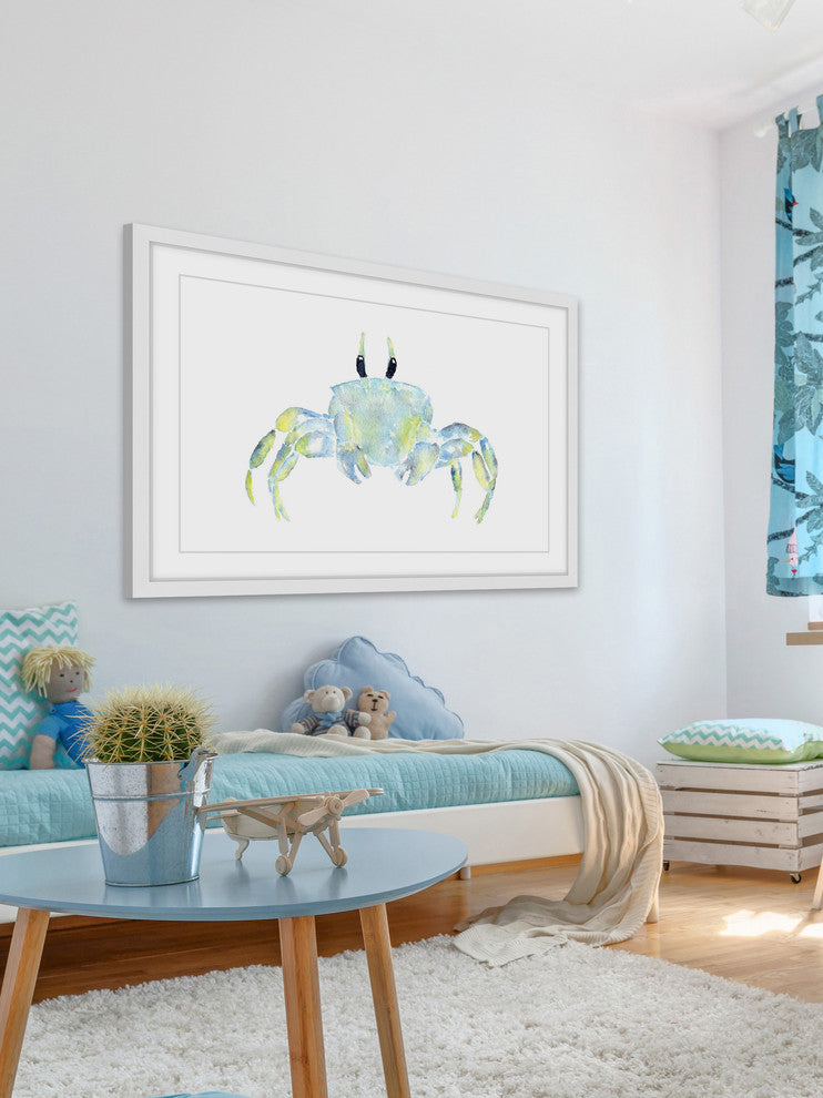 Marmont Hill, "Ghost Crab" by Thimble Sparrow Framed Painting Print, 45x30