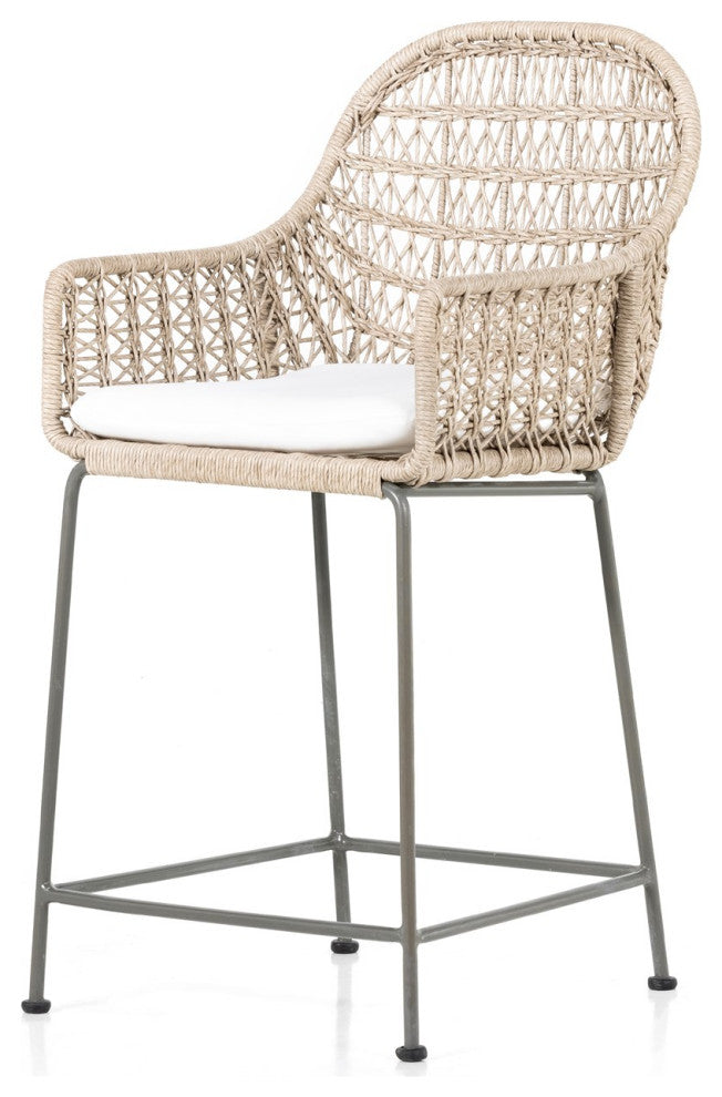 Bandera Outdoor Stool WithCshn-Wht-Counter