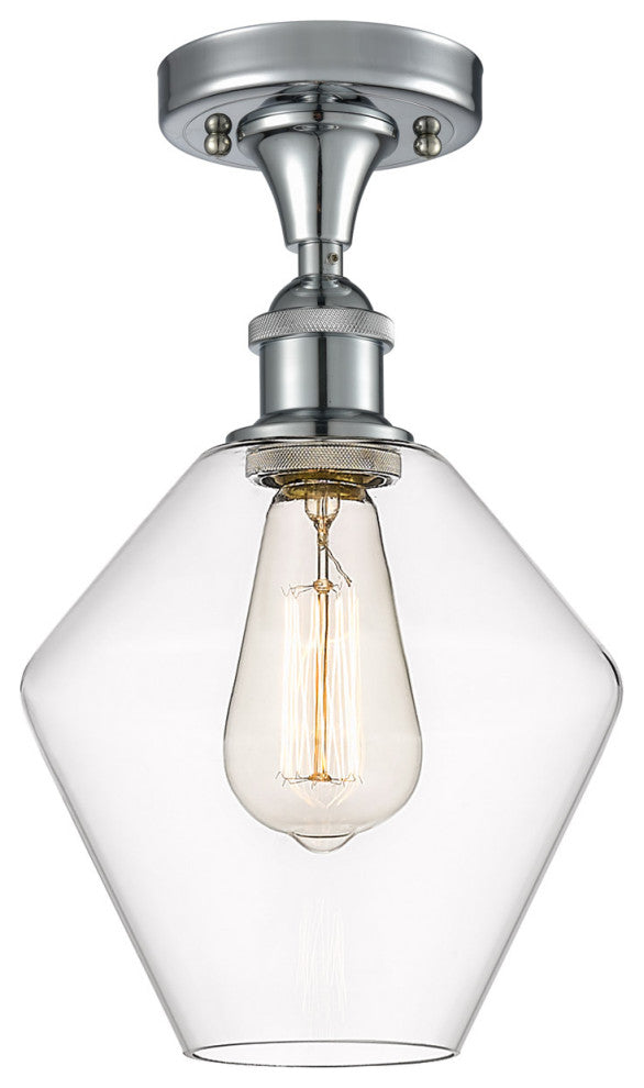Innovations 516-1C-PC-G652-8 1-Light Semi-Flush Mount, Polished Chrome