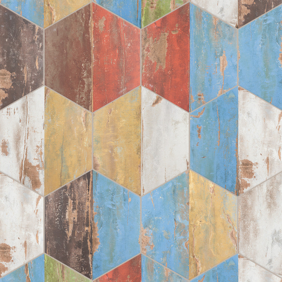 Karacter Hex Vintage Porcelain Floor and Wall Tile