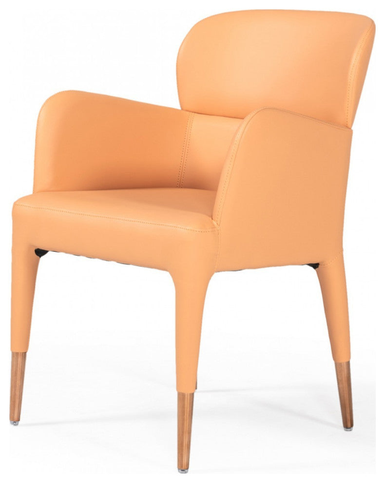 Peach Rosegold Dining Chair
