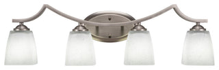 Zilo 4 Light Bath Bar, Graphite Finish, 4.5" White Muslin Glass