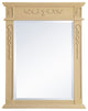Elegant VM12836LT Wood Frame Mirror 28"X36", Light Antique Beige