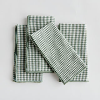 Green Napkin Sets, Checker