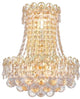 Elegant Century Wall Sconce, Gold Finish With Royal Cut Crystal