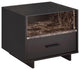Brant Nightstand in Espresso and Faux Marble