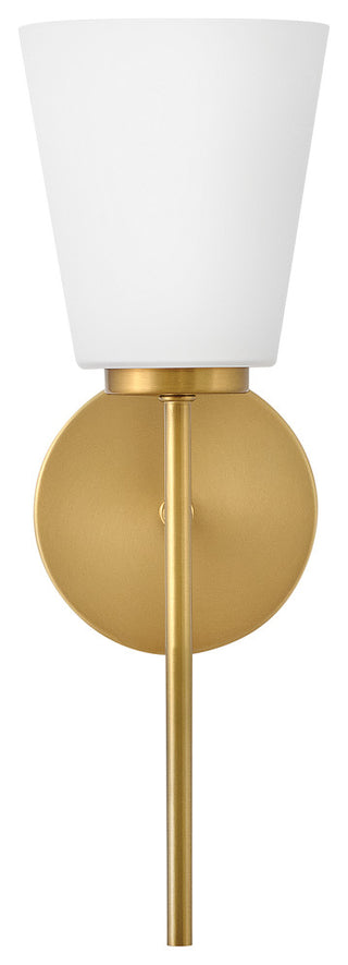 Lark Bri Medium Single Light Vanity, Lacquered Brass