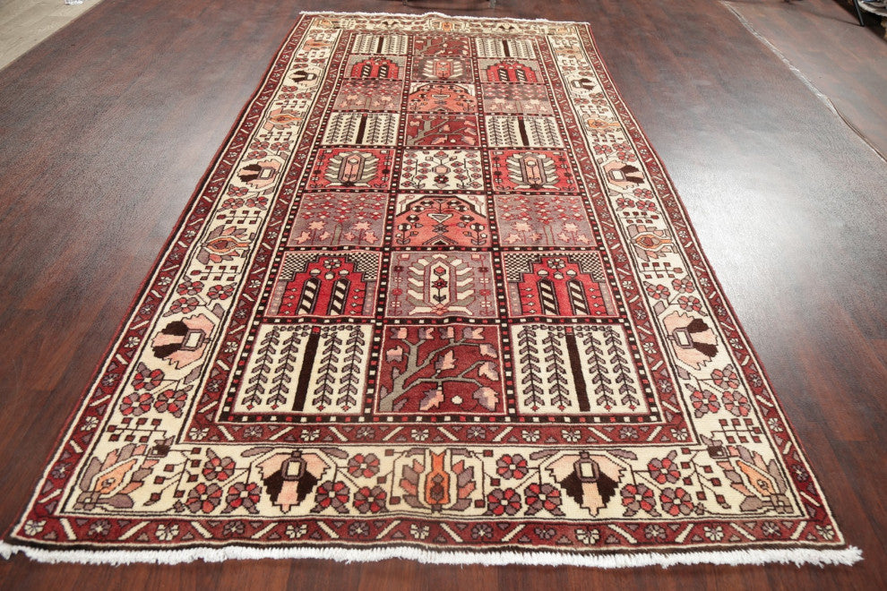 Consigned, Vintage Oriental Faded Traditional Handmade Persian Area Rug, 5x10