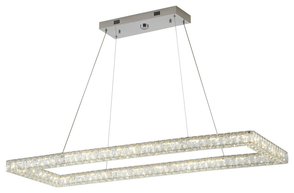 LED Rectangular Chrome Lighting Fixture