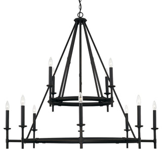 Capital Lighting 445201 Ogden 12 Light 48"W Taper Candle Ring - Brushed Black