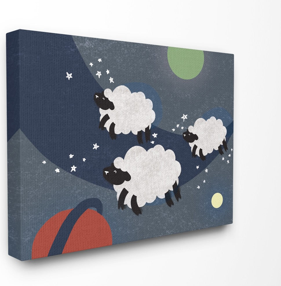 Stupell Ind. Sheep In Space Canvas Wall Art, 30"x40"
