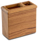 Traditional Solid Teak Rectangular Toothbrush Holder