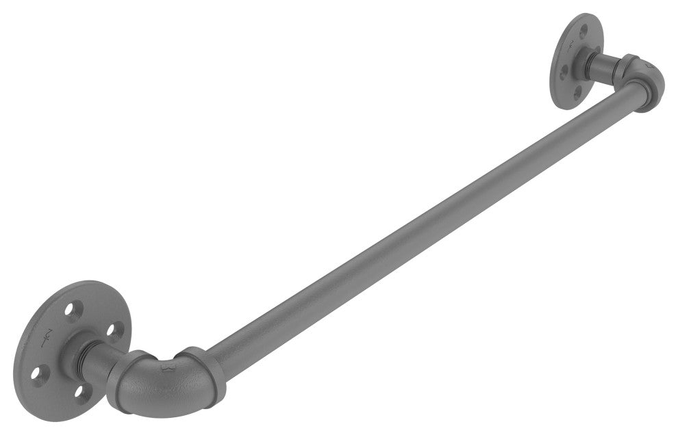 Pipeline Towel Bar, Matte Gray, 30"