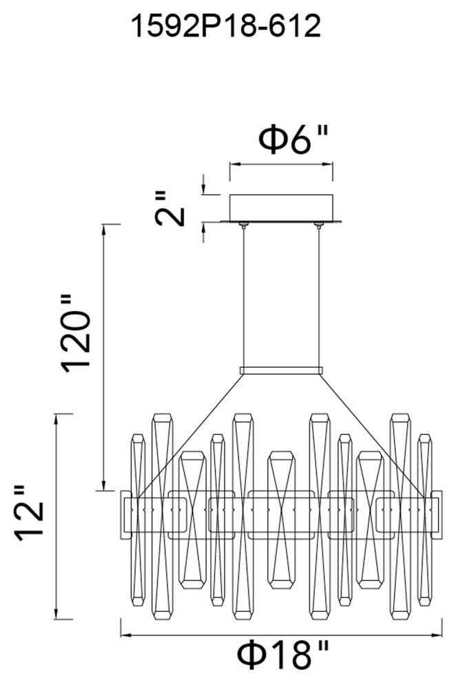 Aya LED Integrated Pearl Black Chandelier