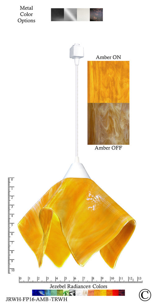 Jezebel Radiance Flame Large Track Light, Amber