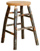 Hickory Log Kitchen Stool, Hickory & Oak, 18 Inch