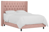Monarch Cal King Tufted Wingback Bed, Zuma Rosequartz