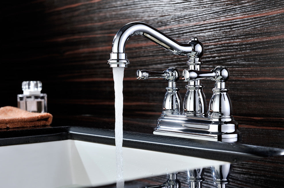 ANZZI Edge Series 4 in. Centerset 2-Handle Mid-Arc Bathroom Faucet