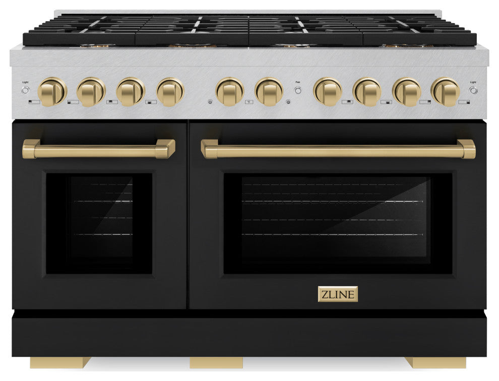 ZLINE 48 in. Autograph Dual Range, DuraSnow With Accents, SGRSZ-BLM-48-CB
