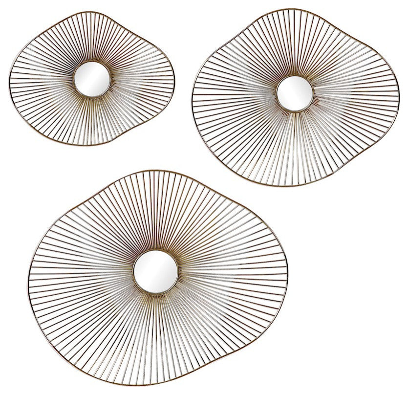 Uttermost Avarie Gold Metal Wall Art Set of 3, 4182