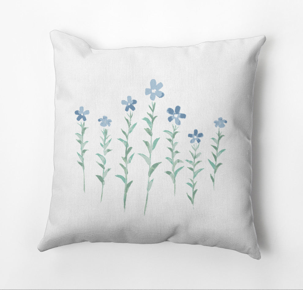 Periwinkle Pillow, Blue, 18"x18"