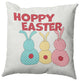 Hoppy Easter Polyester Indoor Pillow, White, 16"x16"