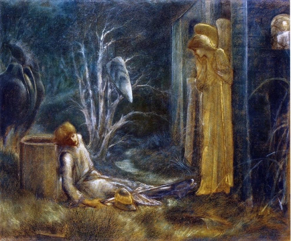 Sir Edward Burne-Jones The Dream of Lancelot, Study Gallery Wrapped Canvas