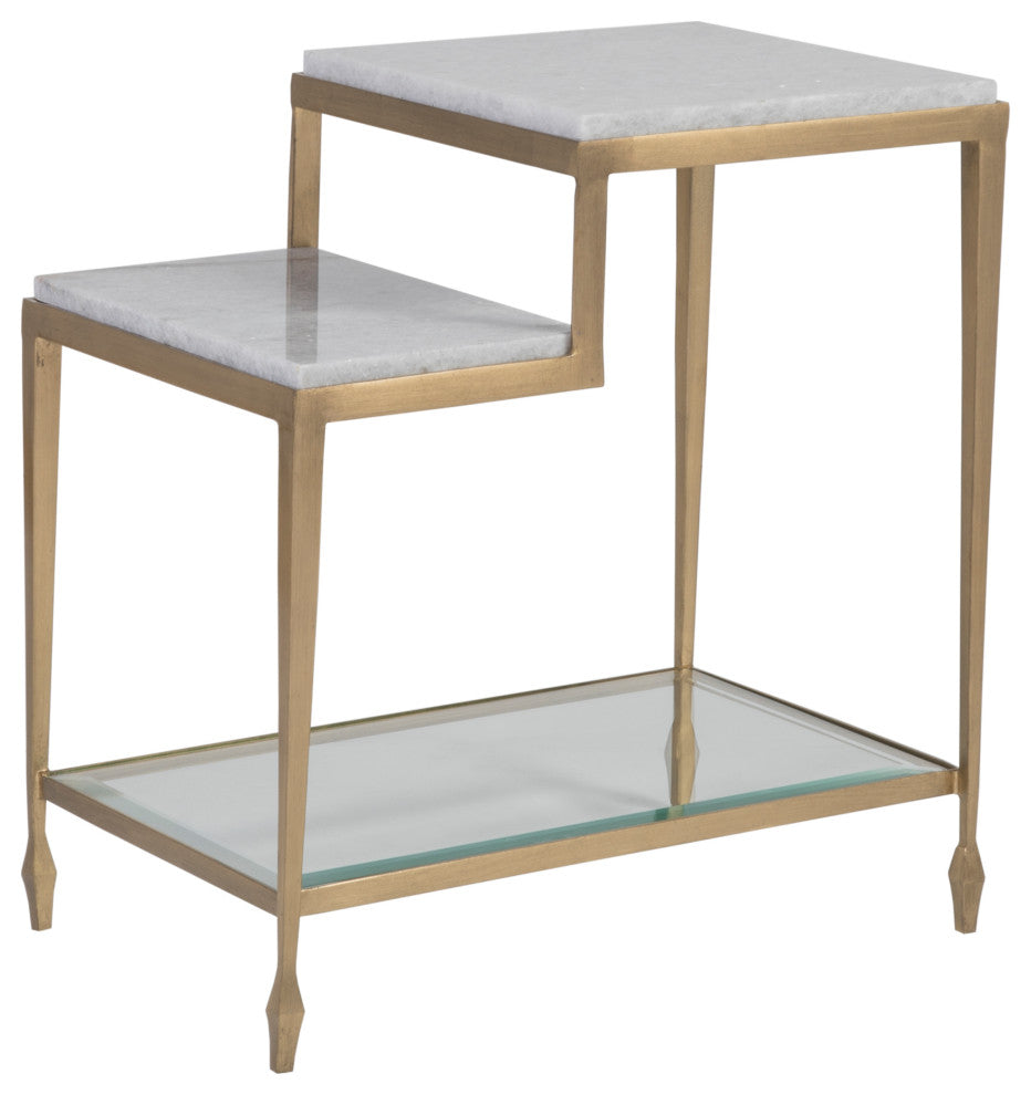 Sashay Gold Rectangular End Table