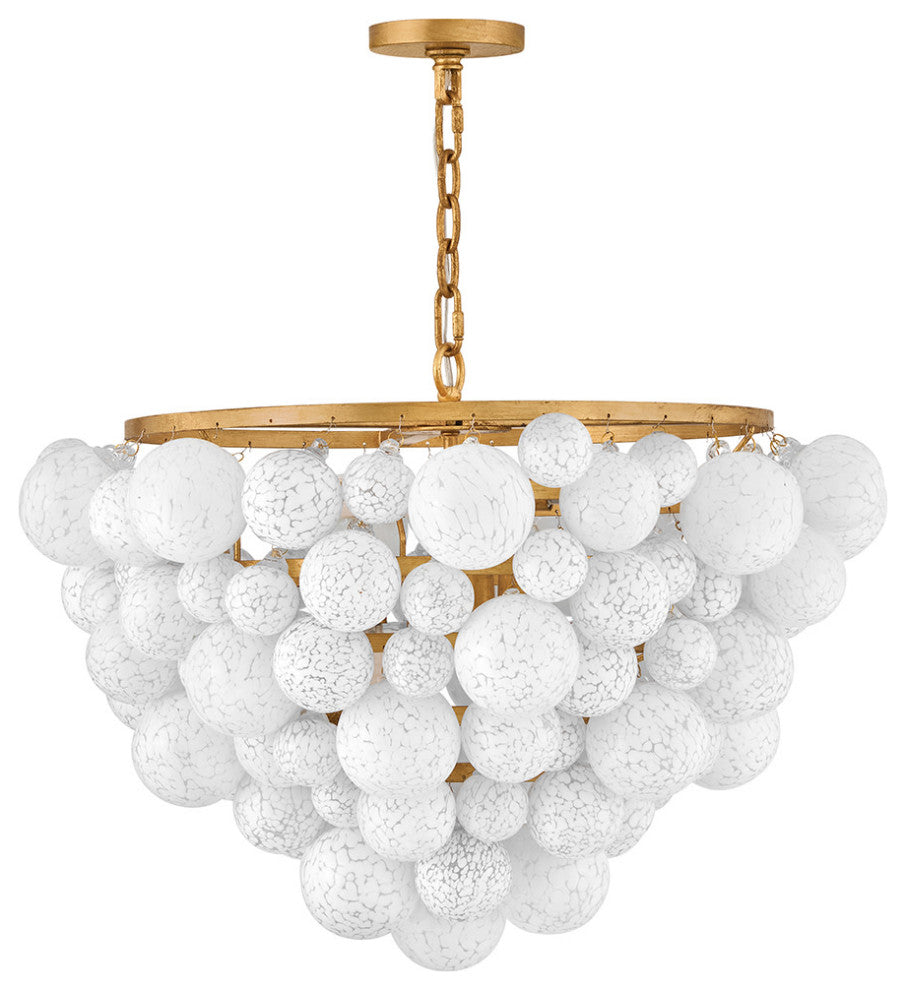 Fredrick Ramond Marabel Medium Chandelier, Distressed Brass