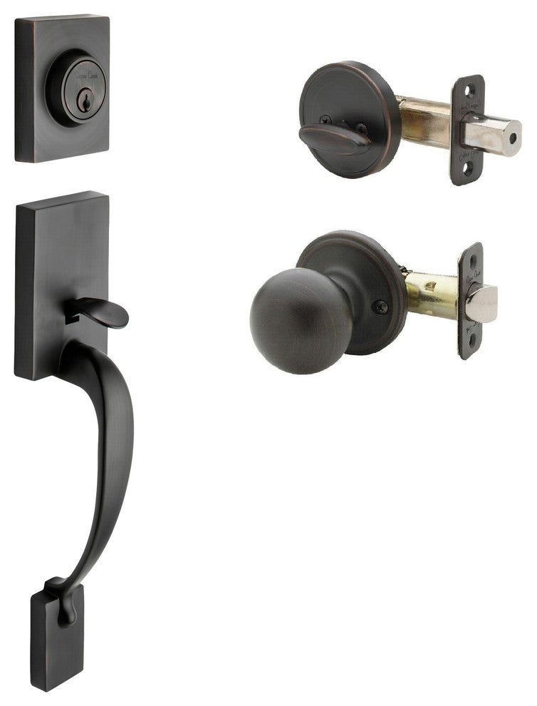 Active Handle Set, Ball Knob Interior Trim, Tuscan Bronze