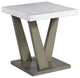 Picket House Furnishings Graham Square End Table in Grey