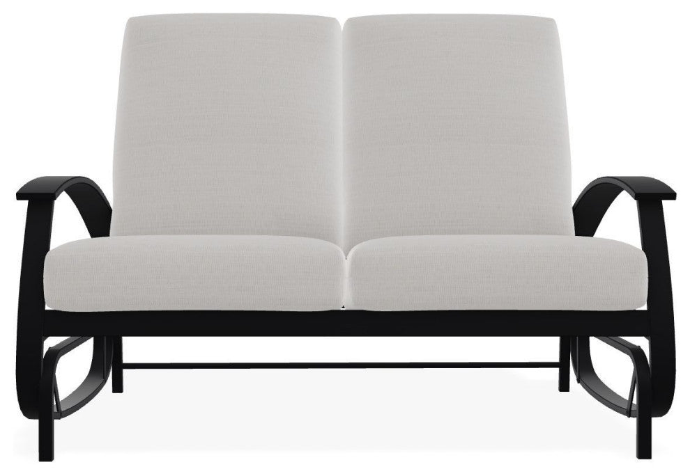 Belle Isle Cushion Deep Seating 2-Seat Glider, Tabloid Cloud/Black