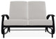 Belle Isle Cushion Deep Seating 2-Seat Glider, Tabloid Cloud/Black