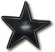 Distressed Star Wooden Drawer Pull, Black