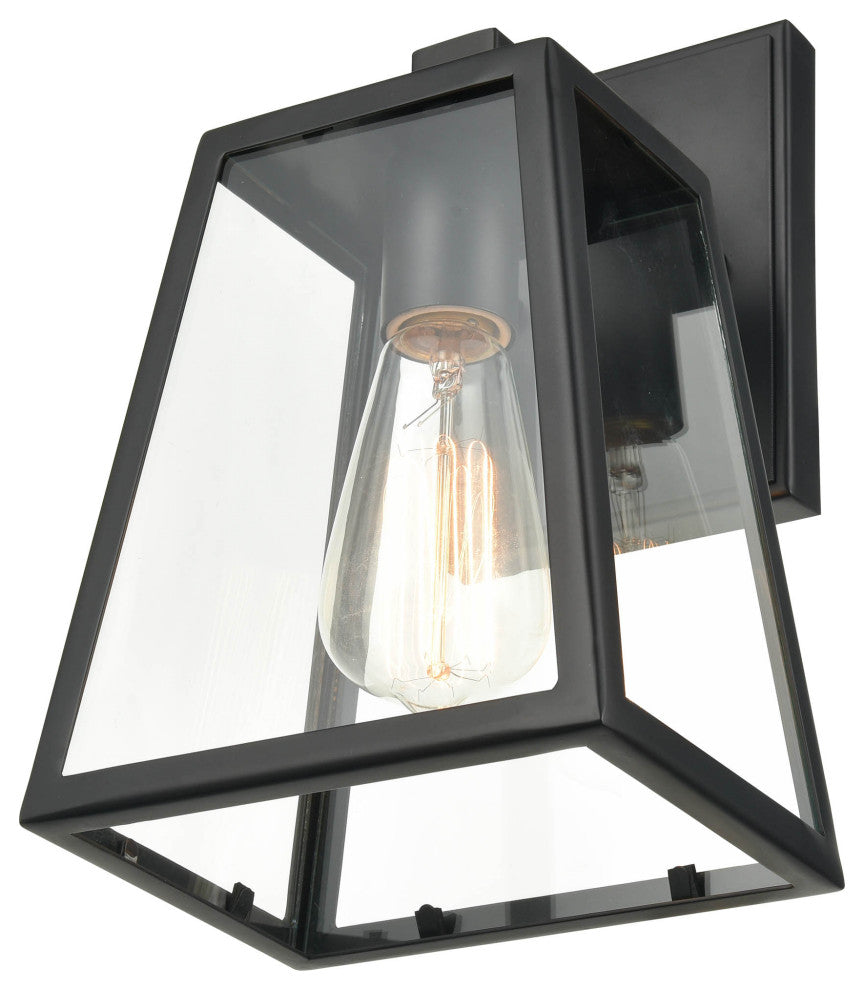 Grant Collection 1 Light 7" Powder Coat Black Outdoor Wall Sconce