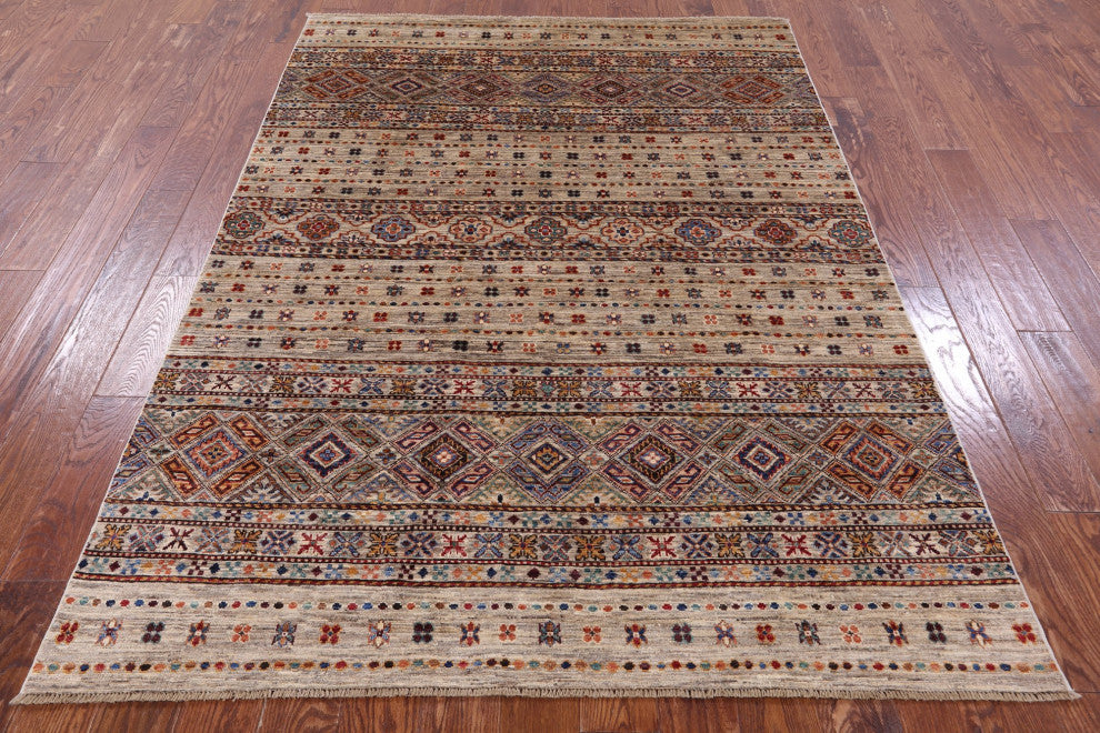 Khorjin Super Kazak Handmade Wool Rug 5' 6" X 7' 9" - Q12311