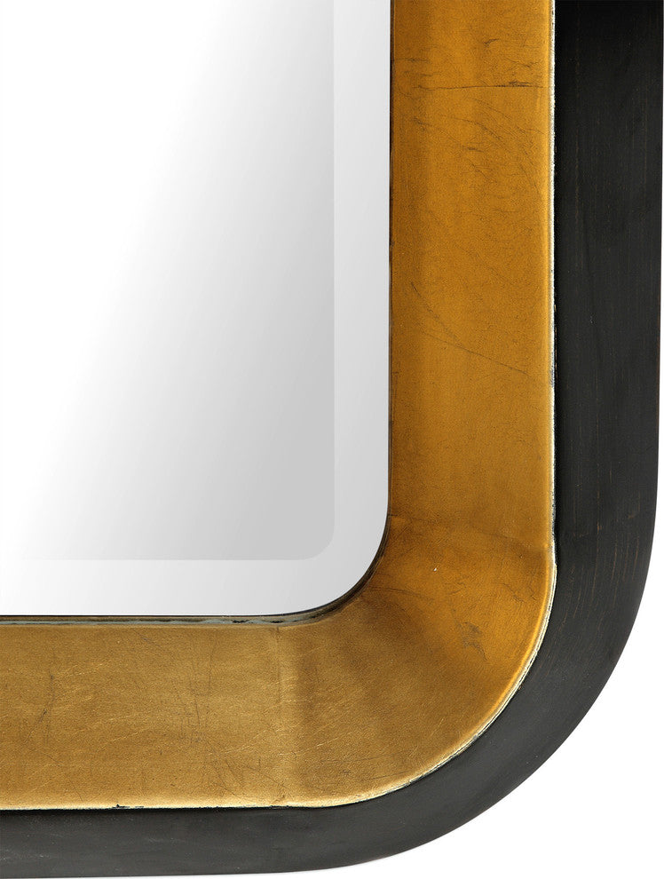 Uttermost Niva MDF Wood and Metal Decorative Mirror in Gold and Black