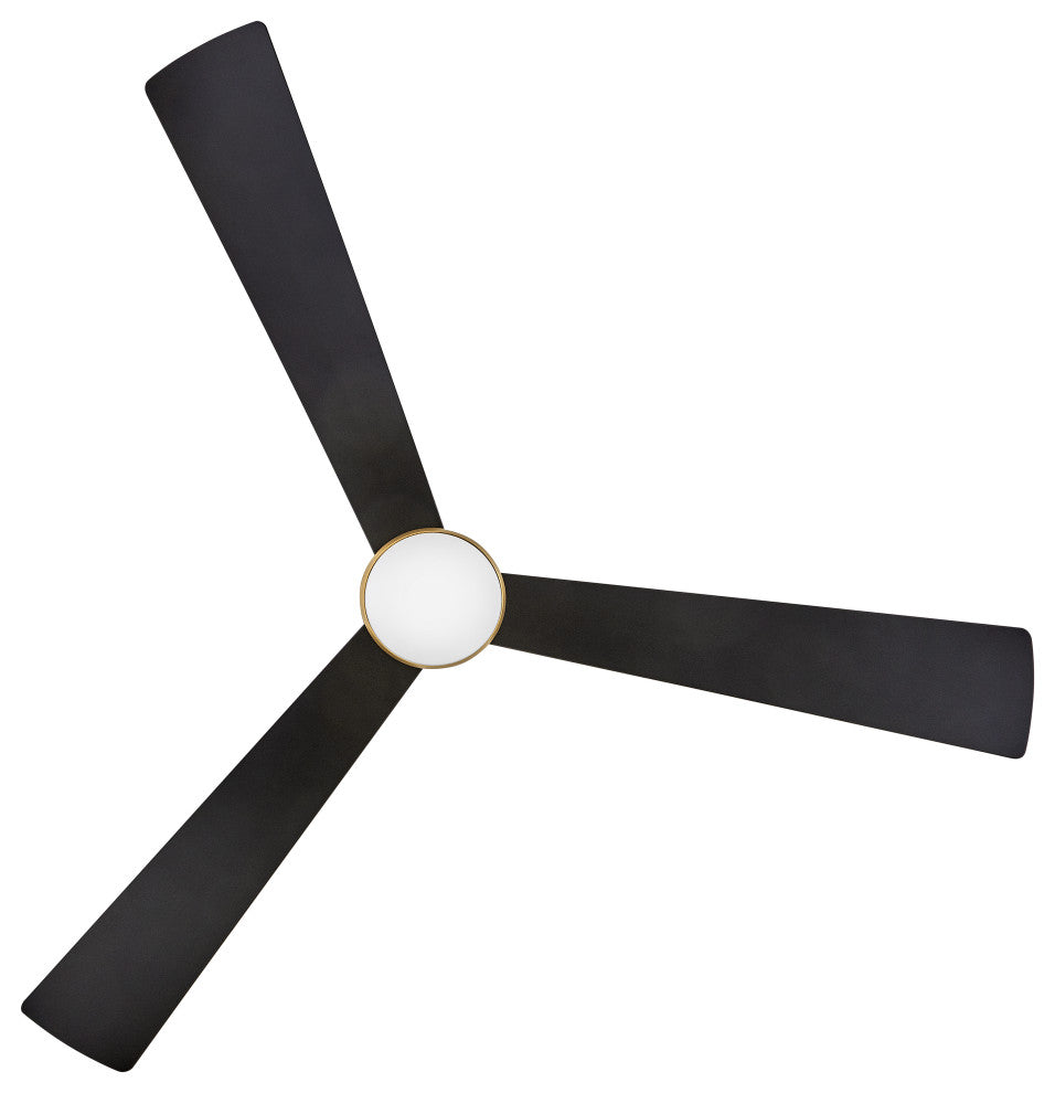Hinkley Una LED Ceiling Fan, Heritage Brass, 56"