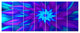 Dance of Blue Flower Petals, Floral Canvas Art Print, 83"x32", 7 Panels