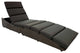 79" Faux Wicker and Dark Gray Cushions Chaise Lounge