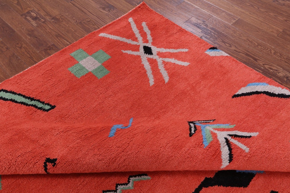 8' 0" X 10' 2" Moroccan Hand-Knotted Wool Rug - Q13109