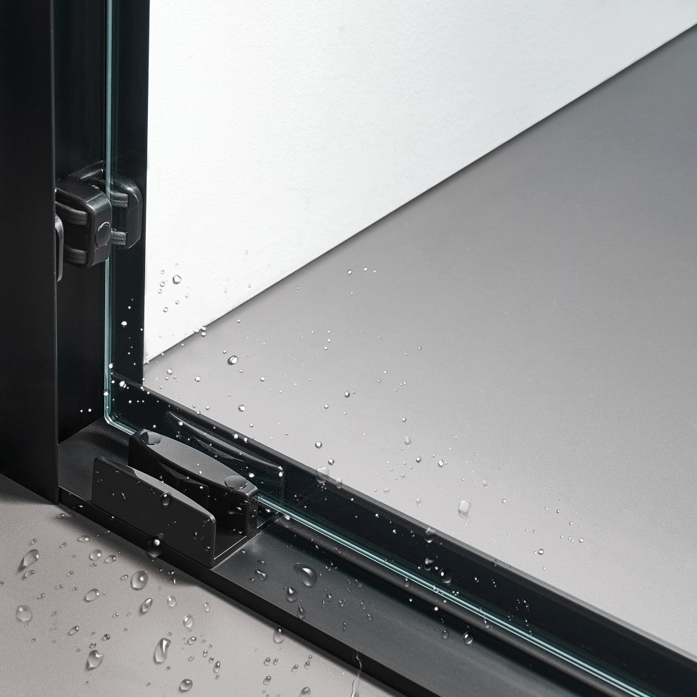 Double Sliding Framed Shower Door, 72"76"