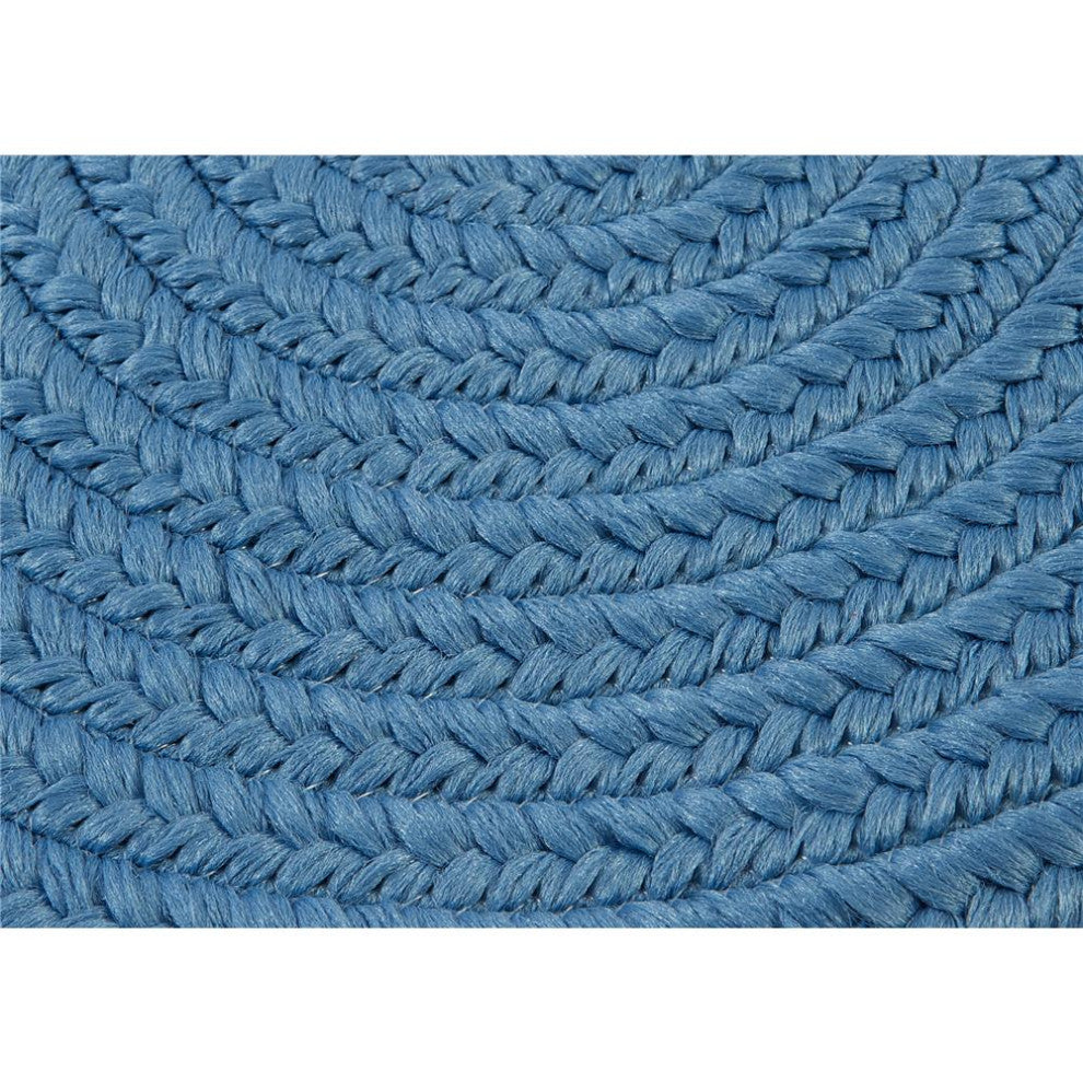 Colonial Mills Rug Reversible Flat-Braid, Oval Runner Oasis Blue Runner, Oval