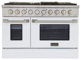KUCHT Professional 48" 6.7 cu. ft. Range, White, Natural Gas