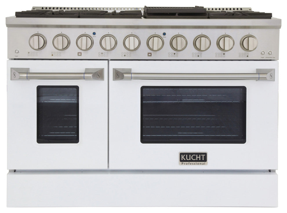 KUCHT Professional 48" 6.7 cu. ft. Range, White, Natural Gas