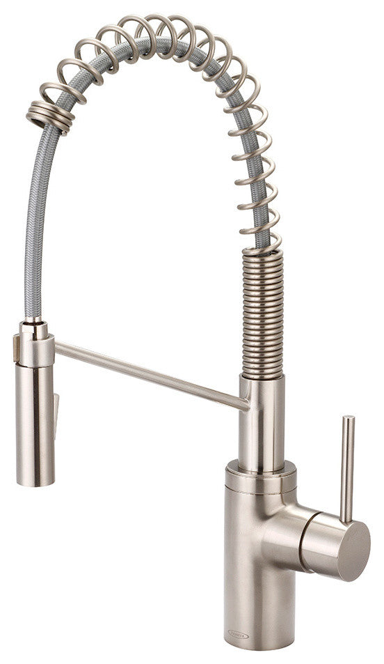Motegi Single Handle Pre-Rinse Pull-Down Kitchen Faucet, PVD Brushed Nickel