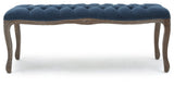 Tasette Traditional Button Tufted Fabric Bench